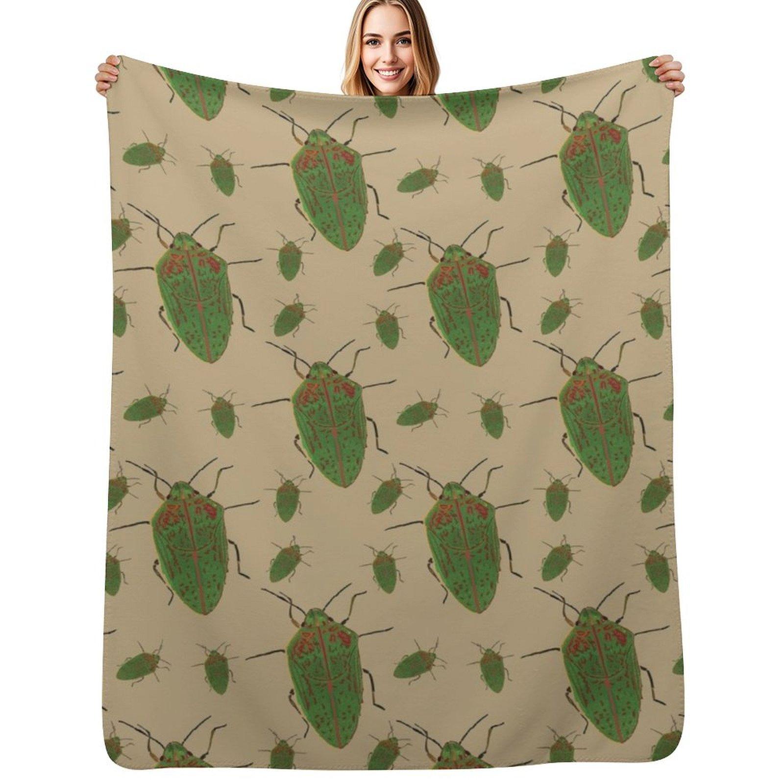 Hawaii Koa Bug Pattern Throw Blanket Decorative Soft Throw Blanket for Couch Sofa 102x76cm(40x30in)
