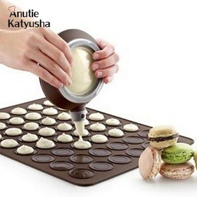 Silikon Macaron Acıbadem Kurabiyesi Pasta Fırını Bakeware Kalıp Levha Mat DIY Kalıp Bakeware Mat