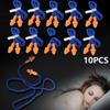 10PCS Swimming Protect Hearing Anti-Noise Xmas Tree Shape Earplugs Earmuff With Corded Soft Silicone