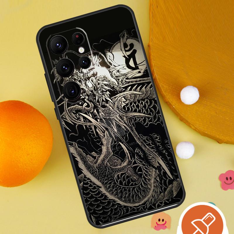 Yakuza Dragon Tattoo Case For Samsung Galaxy S23 S22 S21 Ultra S20 FE S8 S9 S10 Plus Note 10 20 Ultra Cover