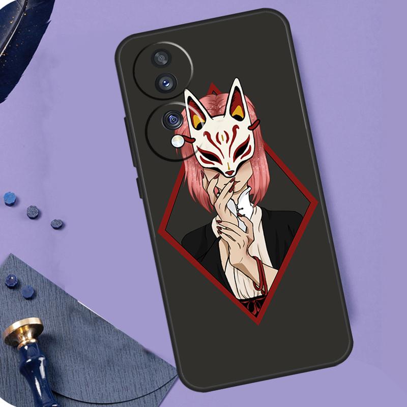 Japanese Style Anime Fox For Honor Magic 6 5 Pro Lite 50 70 90 Case For Honor X9b X8b X7 X8 X9 X6a X7a X8a X9a Cover