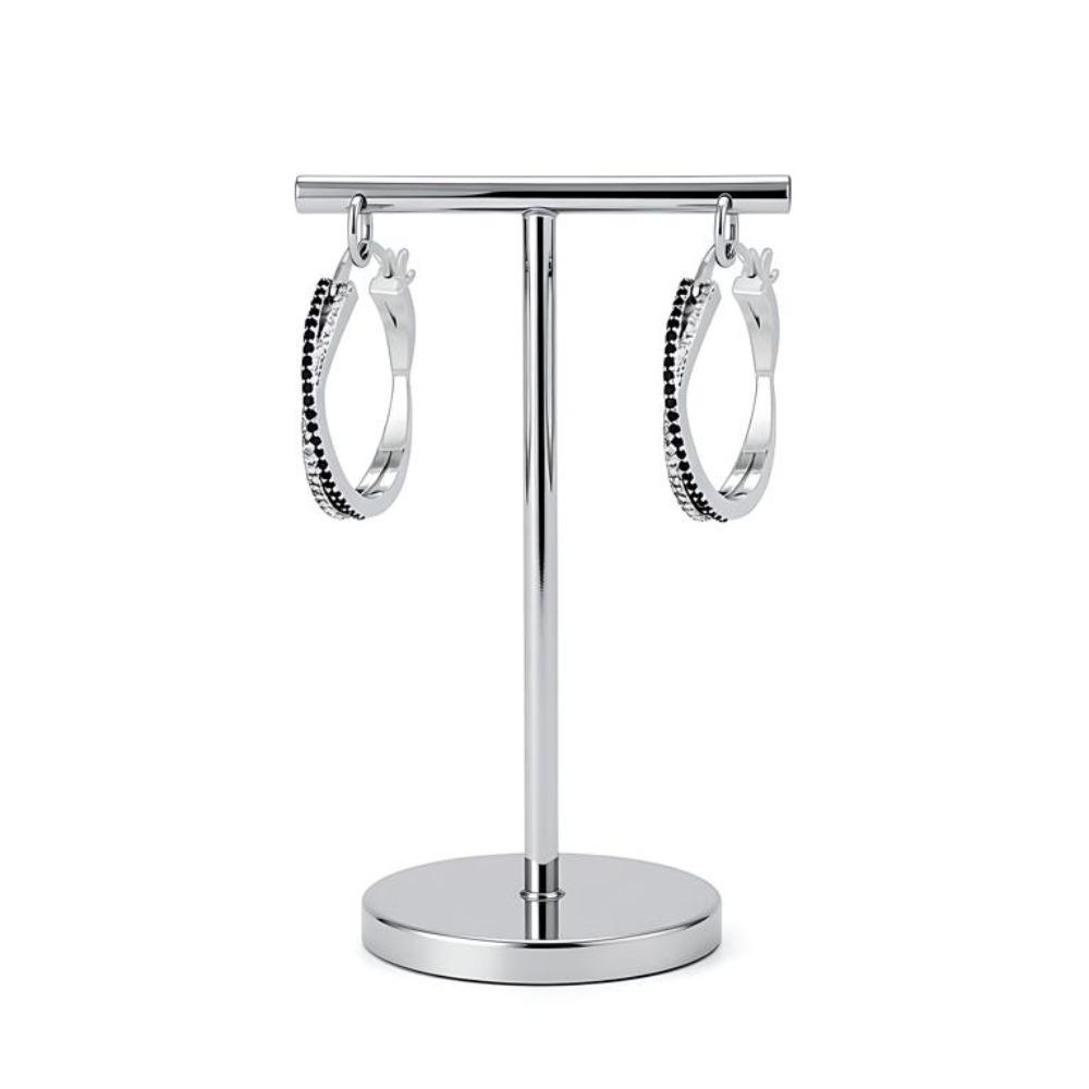 Black Awn Fashion Classic Hoop Earrings Cross Earrings