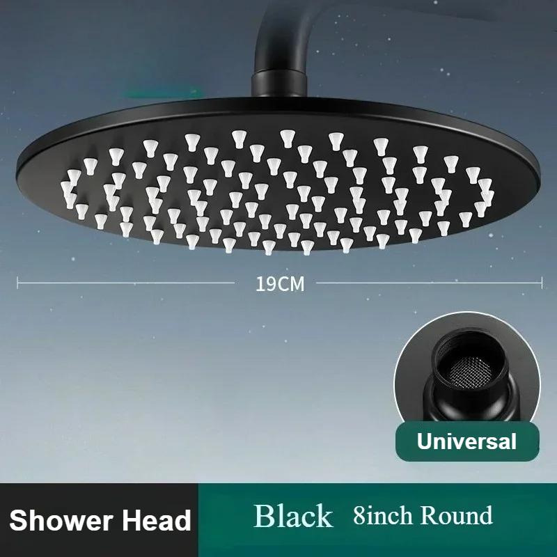 Rainfall Top Spray Shower Accessories Stainless Steel 6/8 Inch Bathroom Showerhead Square/round Large Panel Shower Head