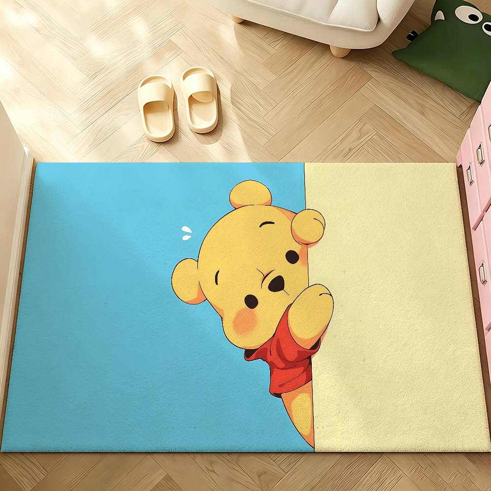Cartoon W-Winnie The P-Pooh-S Carpet Bathroom Anti-slip Door Mat Home Decoration Mat Entrance Door Mat Scratch-resistant Door