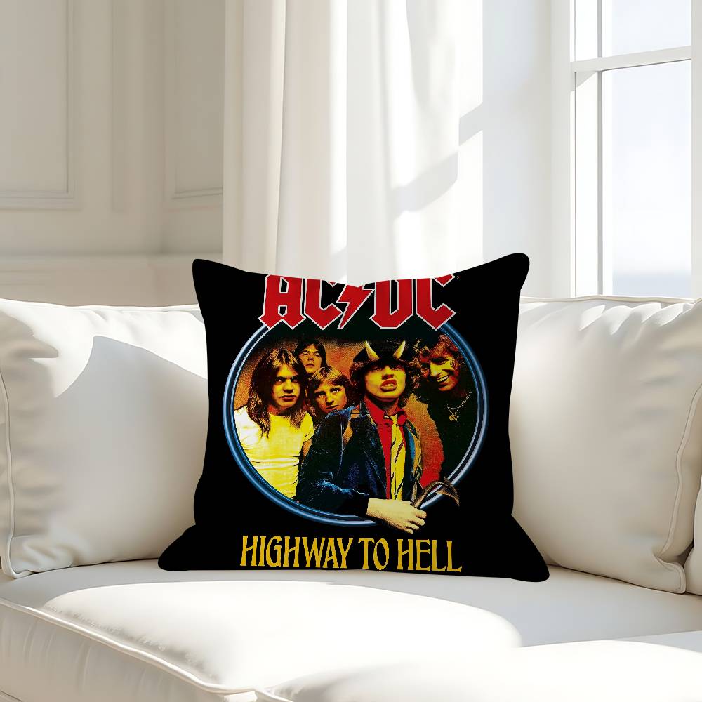 Rock Singer A-AC D-DC Band Pillowcase Toon Gift Cushion Cover Bedroom Home Sofa Chair Seat Decor Pillow Case