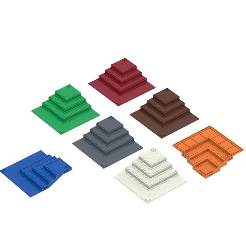 Non-Toxic Moc 1Pcs 65803W Patterned Corner Flooring Castle Base Building Blocks Set Palace House Bottom Particle Toys Children Kid Gifts