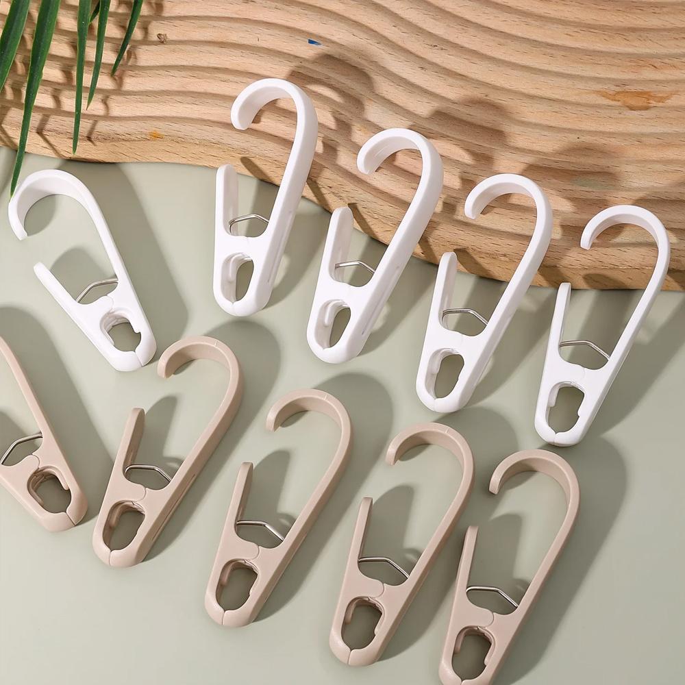 Multi-Purpose Hook Clothes Clip Plastic Clothes Hanger Beach Towel Rack Clothing Store Home Clothespins Socks Clip Hanging Hook