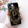 Transparent For Oppo Reno 14Pro CPH2739 PKZ110 Cover For Oppo Reno14 Pro Case Luxury Crown A-Z Letters 2D Flat Pattern