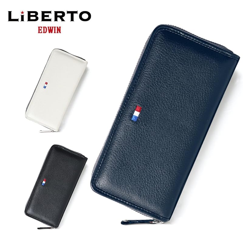 [Liberto Edwin] wallet men's genuine leather cowhide leather long wallet simple business casual white Free
