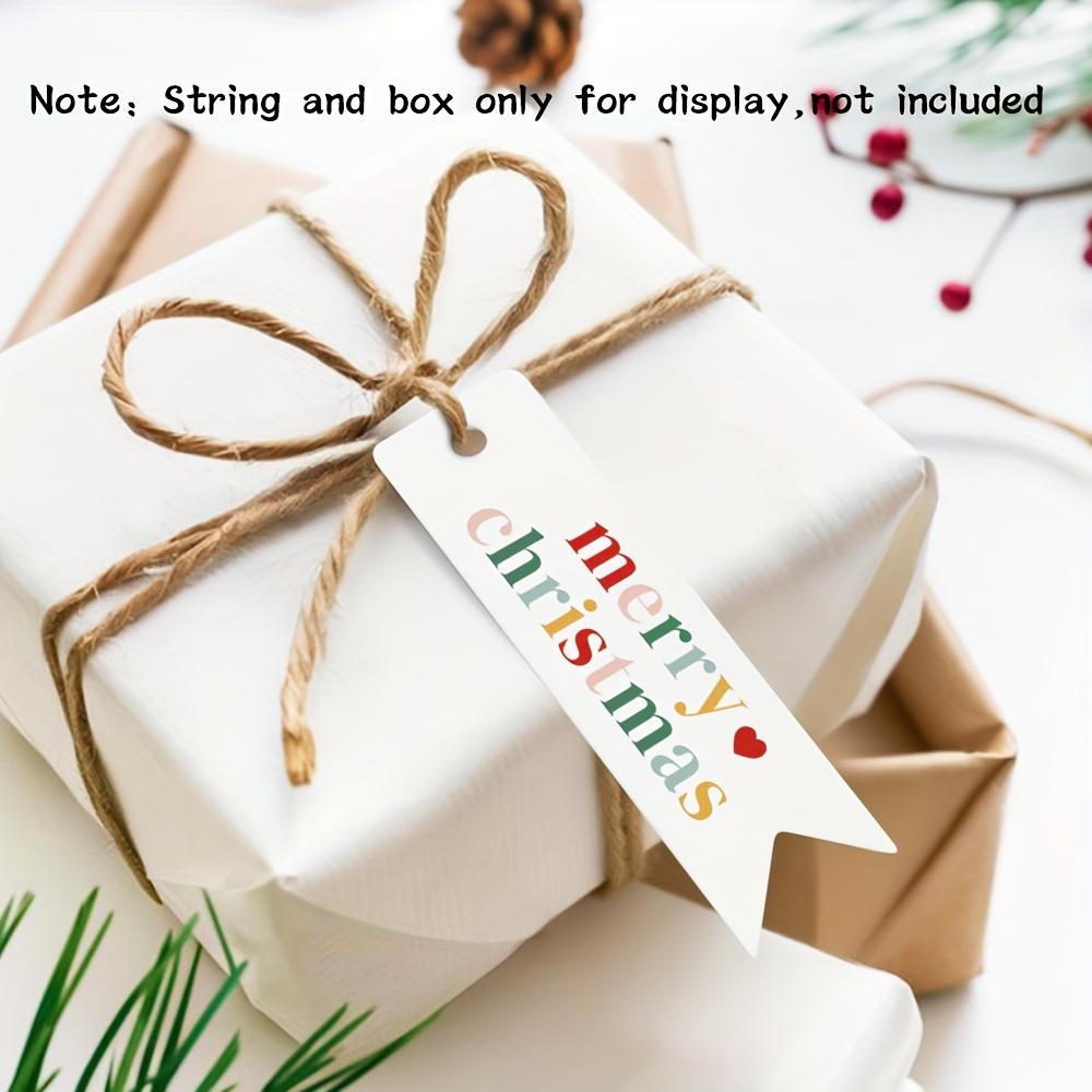 100pcs Merry Christmas Dovetail Hanging Tags - For Holiday Decorations, Family & Friends, Christmas Decorations