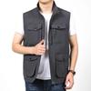 Pánská outdoorová fotografická vesta s mnoha kapsami, Podzim/Zima, Volný střih, Nadměrná velikost, Ležérní pracovní oblečení 9986.