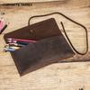 Retro Crazy Horse Leather Pencil Bag Multi-Pack Creative Bundle Student Stationery Pencil Storage Bag