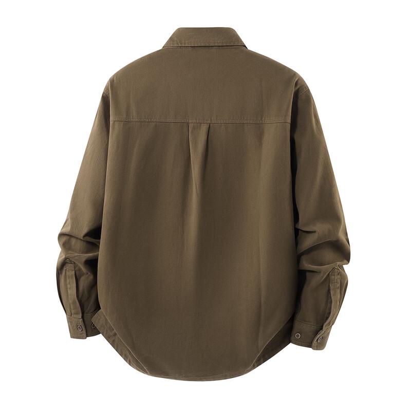 MARK FAIRWHALE Men's Loose Fit Pure Cotton Casual Shirt Jacket