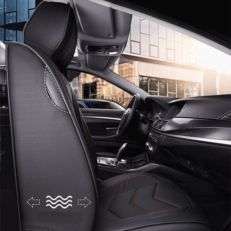 Universal 5 Seat Car Seat Cover PU Leather Full Set Seat Cushion Cover Anti Slip Protector Cover