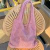 Hollowed Out Knitted Bag For Summer and Autumn Leisure, Large Capacity Woven New Tote Bag, Simple Shopping Bag, Beach Bag