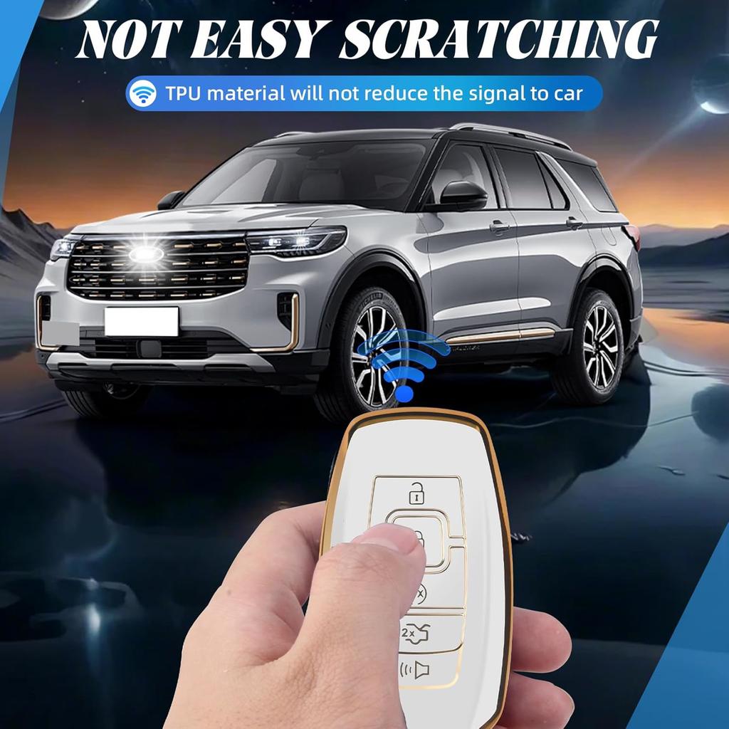 for Lincoln Key Fob Cover Compatible with Aviator Corsair Nautilus Navigator Continental MKC MKZ MKX Key Shell Case