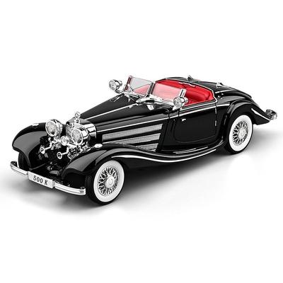 Groß 1/18 Benz 500K Legierung Druckguss Klassisches Automodell Simulation Sound Licht Retro Automodell Ornament Jungen Geschenk Halloween Spielzeug