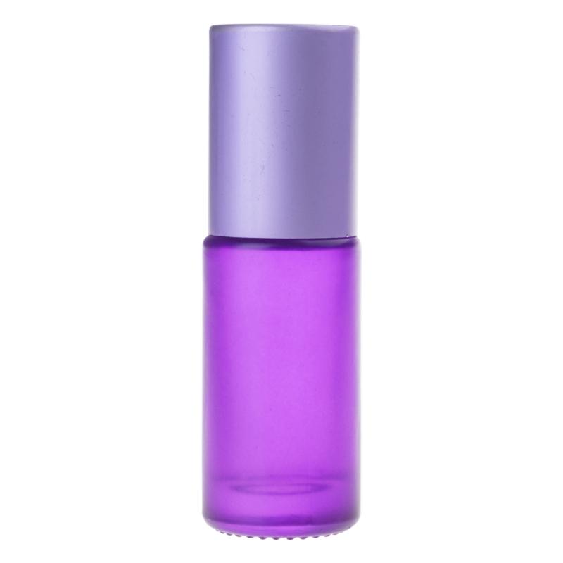 5/10ml Glass Roller Bottle For Essential Oils Aromatherapies Refillable Portable Roll On Container Practical Leakproof Design