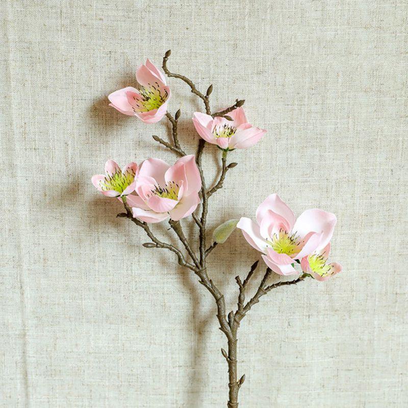 Artificial Magnolia Flower Silk Magnolia Branch For Home Living Room Decoration Fake Flower Plant Table Wedding Party Decor