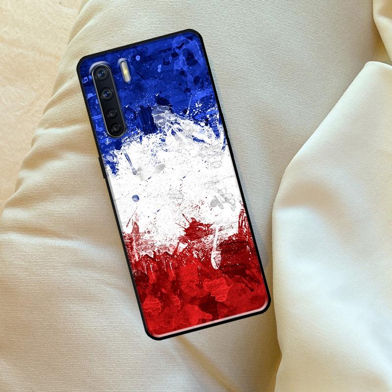 France Flag Case For Oppo A60 A80 A40 A15 A16 A17 A57 A94 A74 A54 A76 A96 A18 A38 A58 A78 A98 A6 A5 Pro