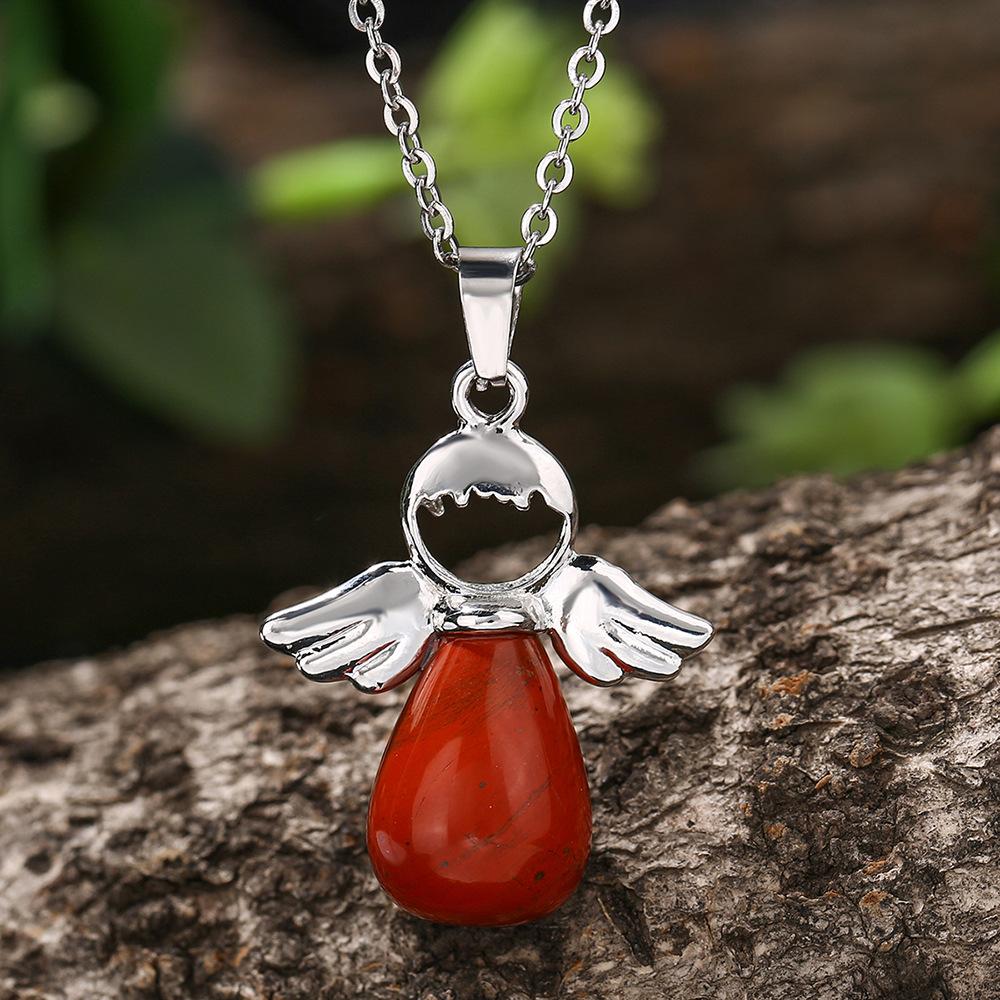 Natural Crystal Pendant, Amethyst, White Crystal, Little Angel Pendant, Jewelry