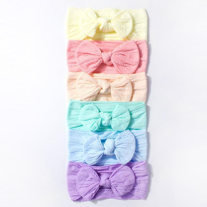 

6-color combination set, baby fontanelle, children s nylon bow headband, baby princess headdress.
