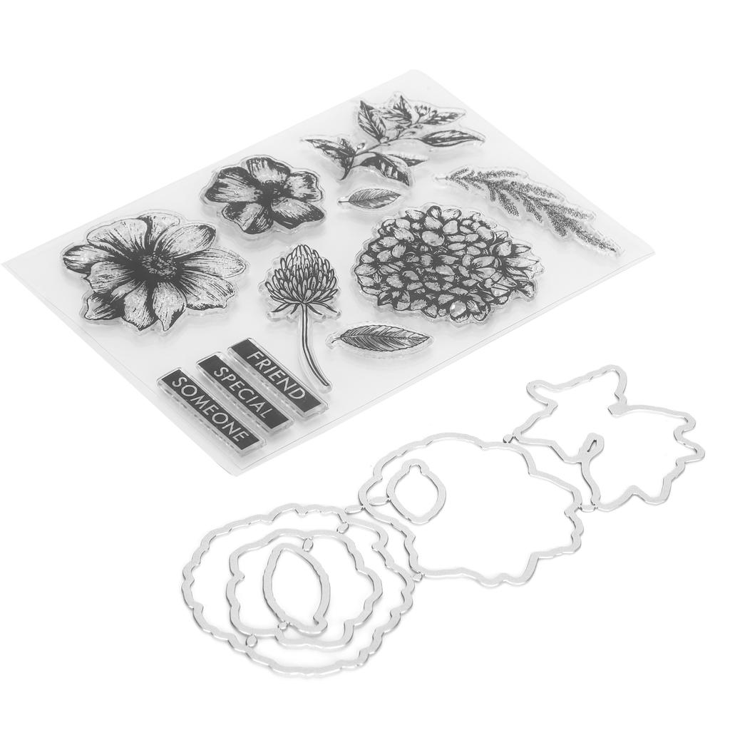 TPR Flower Pattern Transparent Seal DIY Scrapbook Card Making Photo Album Decoration