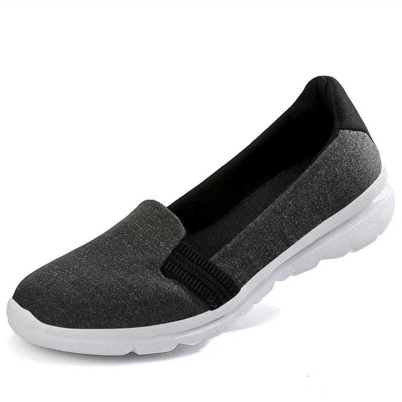 Summer Fashion Slip-on Fitness Casual Shoes Women Big Size Elastic Band Lightweight Sneakers Ladies Non-slip Sport Walking Shoes