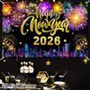 2026 Happy New Year Backdrop Banner Fireworks Black Gold New Year Celebrations Christmas Party Photo Background Decoration Gifts