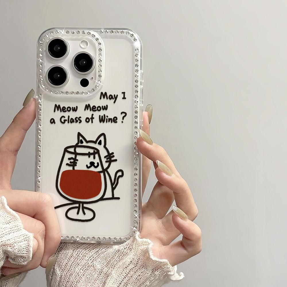 Bracelet Chain Phone Case For iPhone 17 16 15 13 14 for 17Air 17 12 14 16 Pro 17 14 16 Pro Max Sparking Diamond Cute Pattern Hard Cover With Lanyard