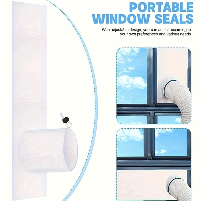 Portable Air Conditioner Window Vent Kit Universal Window Seal Cloth For Exhaust Hose Duct Seal Easy To Install