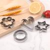 12pcs Metal Cookies Cutters Set Creative Star Cookie Cutter Round/Heart/Flower Shaped BiscuitCutter Fruit Egg Mould