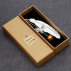 Classical Chinese Style Cicada Wing Metal Feather Bookmark with Leaf, Butterfly, and Dried Flower Accents