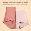 Plus Size Lady Spring and Autumn Cotton High Waist Antibacterial Comfortable Widened Non Mark Breathable Flat Angle Briefs