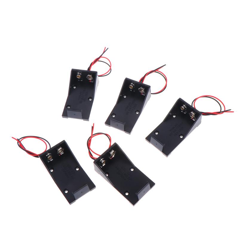 5/10Pcs 9V Battery Clip Holder 9V Battery Case 9V Battery Box With Wire Leads Diy Accessories