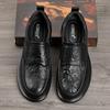 Men's Genuine Leather Casual Slip-On Shoes - Breathable, Soft Sole, Ideal for Spring and Autumn