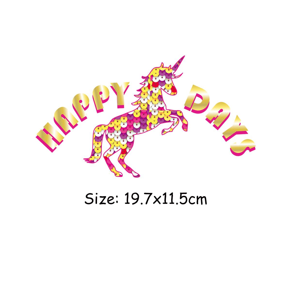 

Термонаклейки Happy Unicorn, термопресс, аппликация, модные полоски, аксессуары «сделай сам», наклейка на джинсы, нашивка для одежды, можно стирать