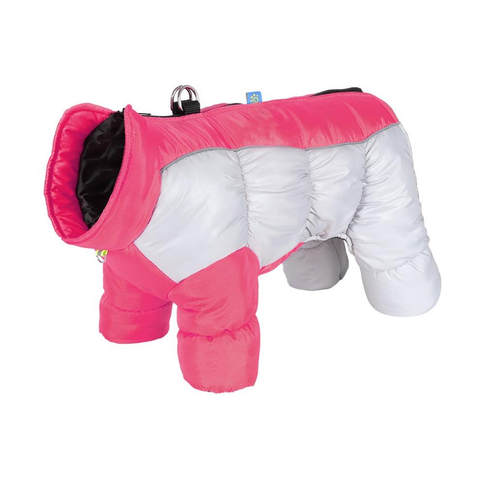 

Водонепроницаемая хлопковая куртка для щенков, утолщенная мягкая зимняя куртка для домашних животных с D-образным кольцом, светоотражающая зимняя одежда для собак и щенков S розы красного