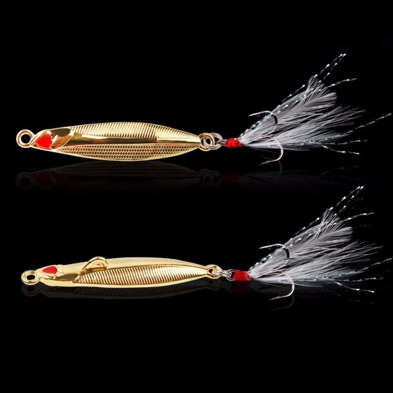 Spoon Fishing Lure 5pcs/lot Metal Gold/Silver Hard Baits Sequins Noise Paillette Hard Fishing Lure