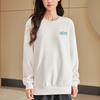 Skechers Sports League Series Pullover Comfortable Warm Crewneck Sweatshirt Men sweatshirt Cotton-Candy-White L424U099-0074