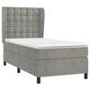 VidaXL Divan Bed and Mattress Light Grey 90x200 Cm Velvet - Model 3129429