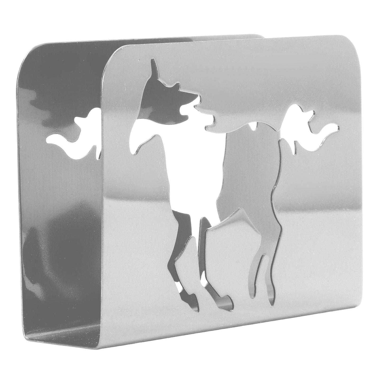 

Держатель для салфеток Horse Iron Art Вертикальный держатель для салфеток Элегантный изогнутый многофункциональный металлический держатель для салфеток серебряный