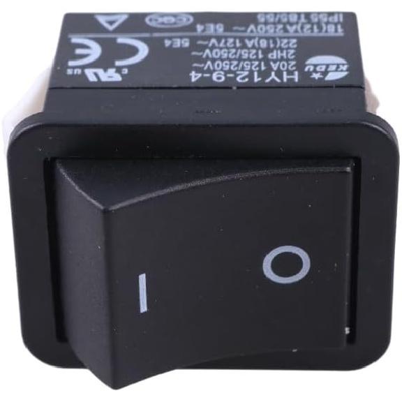 DVPARTS 106066 Rocker on/off switch Compatible with Proteam 106066 Super Coach Black Rectangular 4 Terminals On/Off Switch