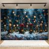 Weihnachts-Hintergrund Fotografie Winter Schnee Weihnachtsbaum Dekoration Neujahrsparty Erwachsene Kinder Foto Hintergründe Banner Requisiten