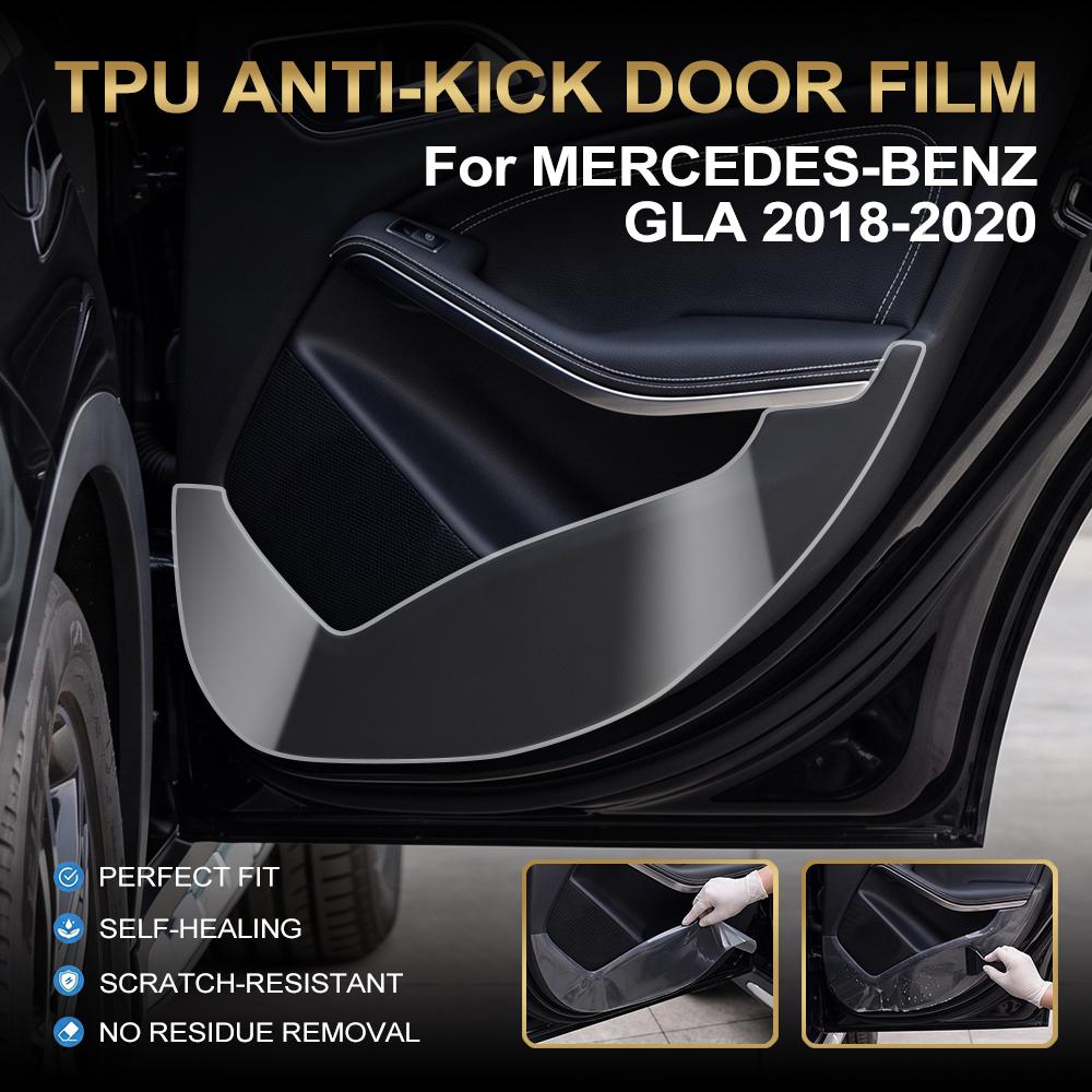 For Mercedes‑Benz GLA 2018-2020 TPU Car Door Anti Kick Pad Inner Side Edge Film Front and Rear Door Side Panel Protection Pad