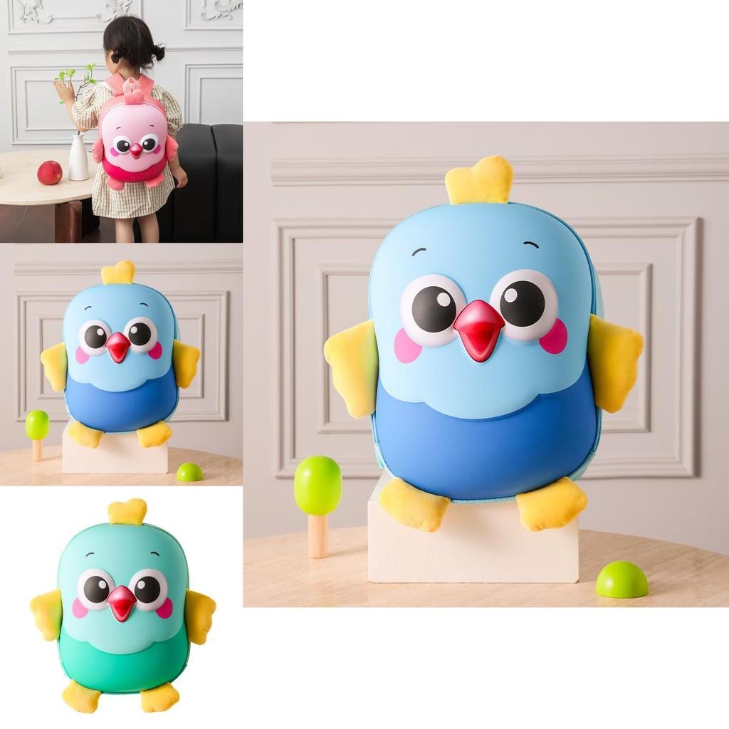 Cartoon Little Bird Kids School Bag Made Of Oxford Cloth With Durable Stitching For Children