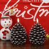 Pack of 2 LED Pine Cone Candle Pinecone Shaped Realistic Wax Candles LED Electronic Candle for Holiday Indoor Decoration