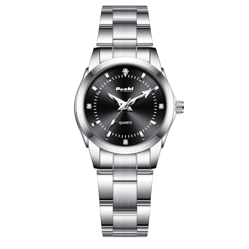 Waterdicht Mode Roestvrij Staal Dames Luminous Kwarts Horloge met Eenvoudige Band