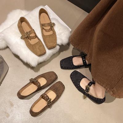 Fashion New Style Fashion Women's Elegant Retro Mary Jane Women's Casual Flat Shoes Soft Comfortable Ballet Shoes Women Zapatos Mujer