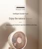 Dual-Head USB Mini Oscillating Desktop Fan with Digital Display for Home and Office